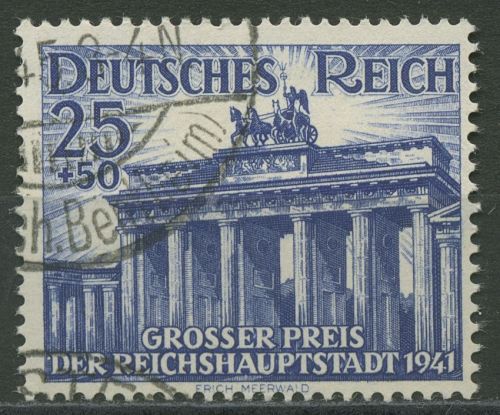 Deutsches Reich 1941 Galopprennen, Brandenburger Tor 803 gestempelt