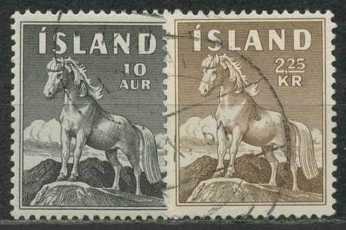 Island 1958 Tiere Islandpferd 325/26 gestempelt