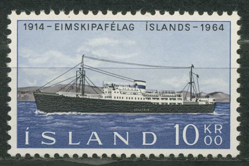 Island 1964 50 Jahre Dampfschiffgesellschaft Passagierschiff 377 postfrisch
