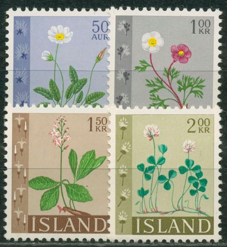 Island 1964 Pflanzen Blumen Klee Hahnenfuß 381/84 postfrisch