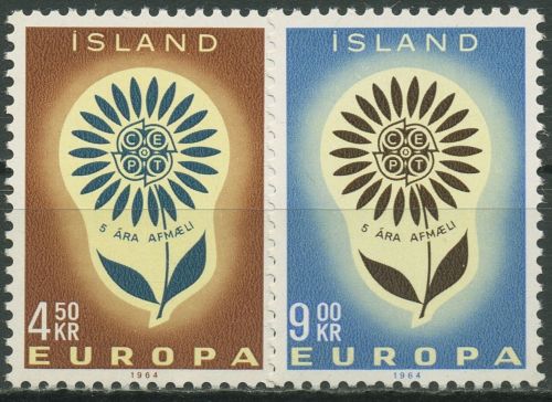 Island 1964 Europa CEPT Blume 385/86 postfrisch