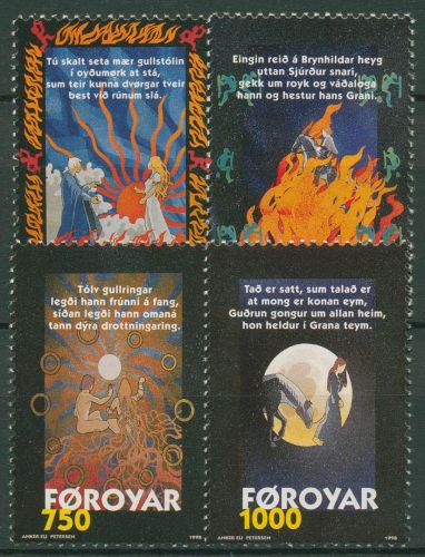 Färöer 1998 Nordische Sagenwelt: Brynhilds Lied 328/31 postfrisch