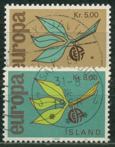Island 1965 Europa CEPT Zweig mit Frucht 395/96 gestempelt