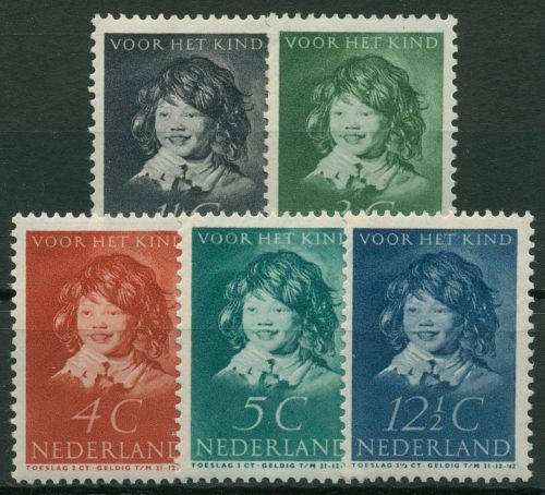 Niederlande 1937 Voor het Kind Gemälde Frans Hals 308/12 postfrisch