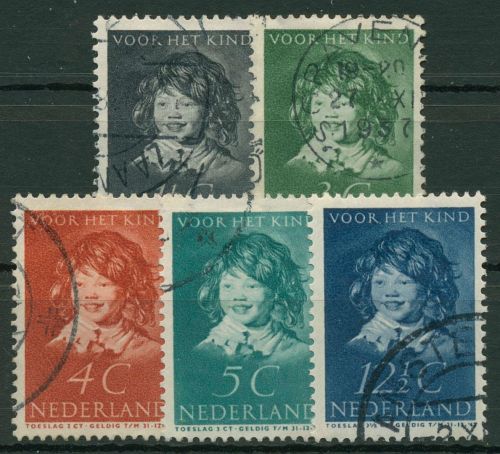 Niederlande 1937 Voor het Kind Gemälde Frans Hals 308/12 gestempelt