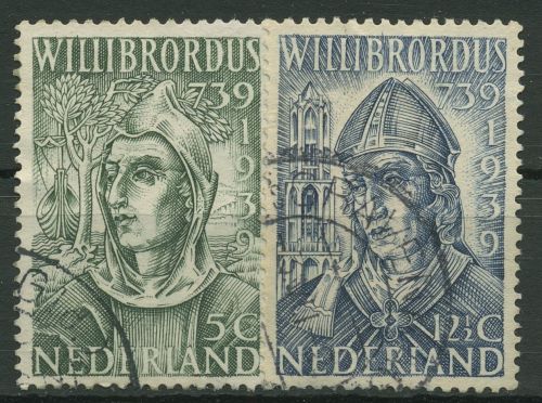 Niederlande 1939 1200. Todestag des hl. Willibrord 332/33 gestempelt