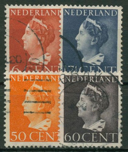 Niederlande 1946 Königin Wilhelmina 449/52 gestempelt