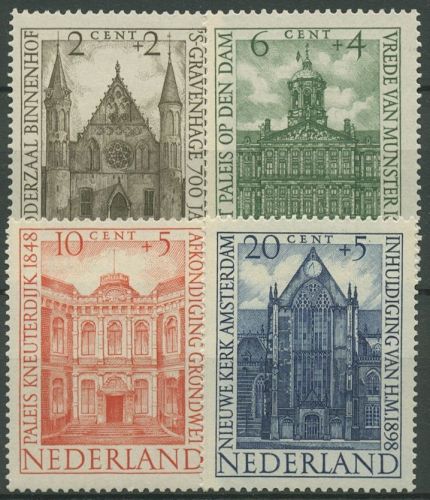 Niederlande 1948 Fürsorge Jahrestage Bauwerke 503/06 mit Falz