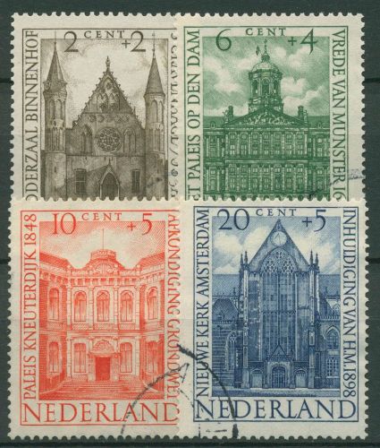 Niederlande 1948 Fürsorge Jahrestage Bauwerke 503/06 gestempelt