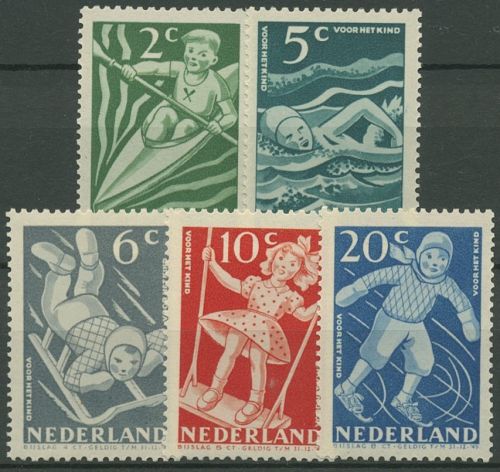 Niederlande 1948 Voor het Kind Sport 511/15 mit Falz