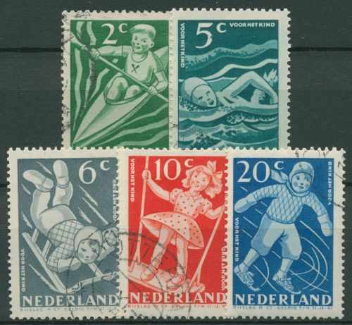 Niederlande 1948 Voor het Kind Sport 511/15 gestempelt