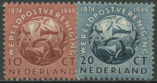 Niederlande 1949 UPU 75 Jahre Weltpostverein Posthörner 544/45 postfrisch