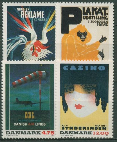 Dänemark 1991 Plakatkunst Plakate 1012/15 postfrisch