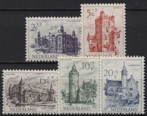 Niederlande 1951 Kulturelle und soziale Fürsorge Burgen 570/74 mit Falz