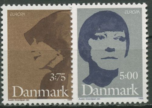 Dänemark 1996 Europa CEPT Berühmte Frauen K.Blixen A.Nielsen 1124/25 postfrisch
