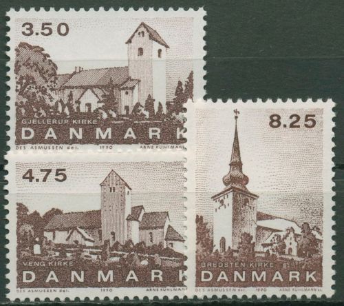 Dänemark 1990 Jütland Dorfkirchen 986/88 postfrisch