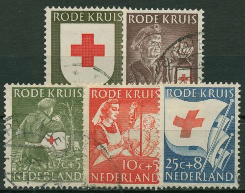Niederlande 1953 Rotes Kreuz 615/19 gestempelt