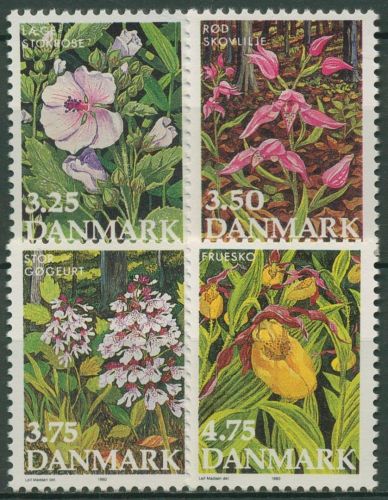 Dänemark 1990 Pflanzen Blumen Orchideen 981/84 postfrisch
