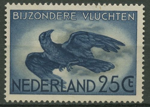 Niederlande 1953 Flugpostmarke für Sonderflüge Aaskrähe 630 postfrisch