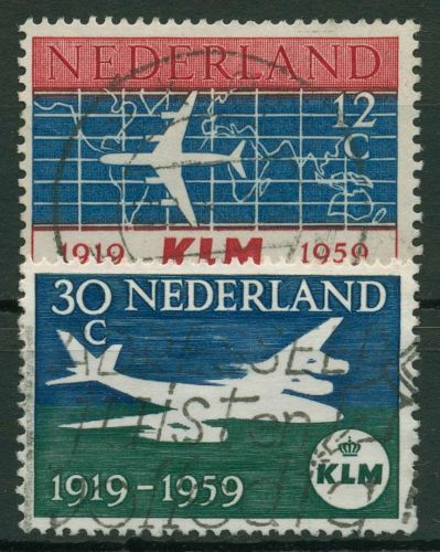 Niederlande 1959 Fluggesellschaft KLM Flugzeuge 737/38 gestempelt