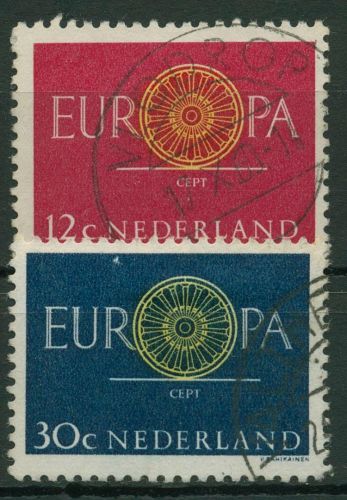 Niederlande 1960 Europa CEPT Wagenrad 753/54 gestempelt