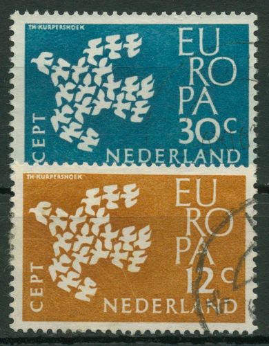 Niederlande 1961 Europa CEPT Stilisierte Taube 765/66 gestempelt