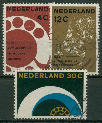 Niederlande 1962 Fernsprechnetz Telefon 779/81 gestempelt