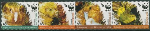 Neuseeland 2005 WWF Naturschutz Papagei Kakapo 2276/79 ZD postfrisch (C25874)