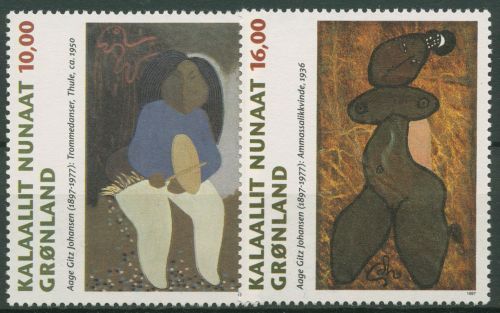Grönland 1997 Gemälde von Aage Gitz-Johansen 310/11 postfrisch