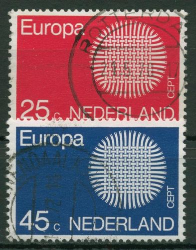 Niederlande 1970 Europa CEPT Geflecht 942/43 gestempelt
