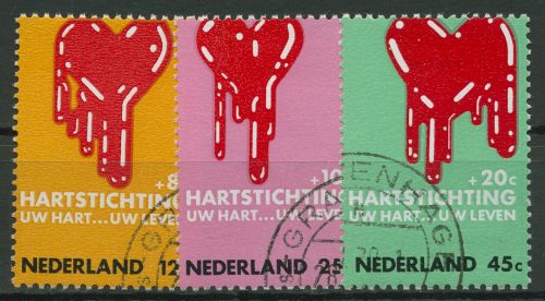 Niederlande 1970 Medizin Herzkrankheiten 948/50 gestempelt