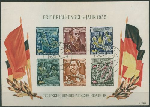 DDR 1955 Friedrich Engels Block 13 gestempelt (C19828)
