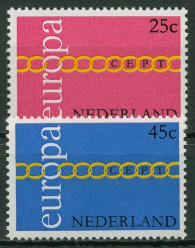 Niederlande 1971 Europa CEPT Kette 963/64 postfrisch
