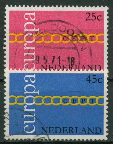 Niederlande 1971 Europa CEPT Kette 963/64 gestempelt