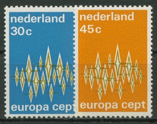 Niederlande 1972 Europa CEPT Sterne 987/88 postfrisch