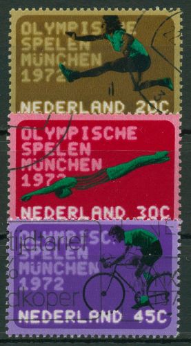 Niederlande 1972 Olympische Sommerspiele München 991/93 gestempelt