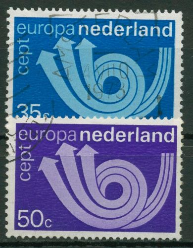 Niederlande 1973 Europa CEPT Posthorn 1011/12 gestempelt