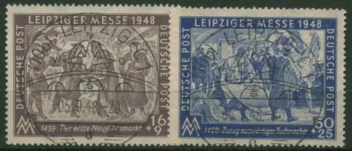SBZ Allg. Ausgabe 1948 Leipziger Messe 198/99 mit TOP Sonderstempel