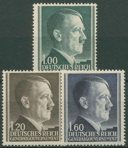 Generalgouvernement 1944 Hitler Zähnung B, 86/88 B postfrisch
