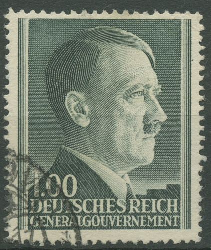 Generalgouvernement 1944 Hitler Zähnung B, 86 B gestempelt