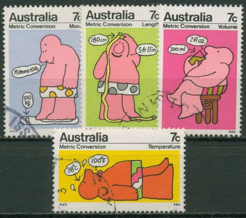 Australien 1973 Einführung des metrischen Systems 513/16 gestempelt
