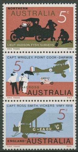 Australien 1969 50 J. erster England-Australien-Flug 428/30 ZD postfrisch