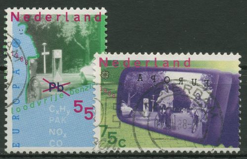 Niederlande 1988 Europa CEPT Transportmittel 1343/44 gestempelt