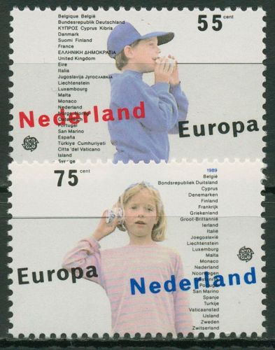 Niederlande 1989 Europa CEPT Kinderspiele Dosentelefon 1364/65 postfrisch