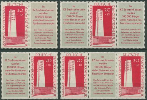 DDR 1960 Sachsenhausen 783 ZD alle Kombinationen postfrisch (SG11)