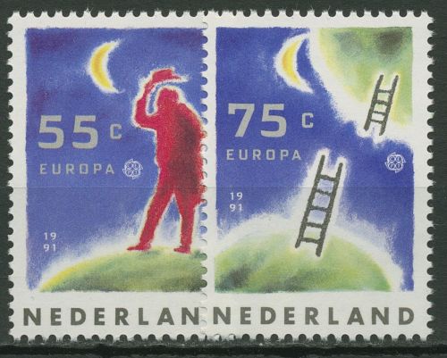 Niederlande 1991 Europa CEPT Weltraumfahrt 1409/10 postfrisch