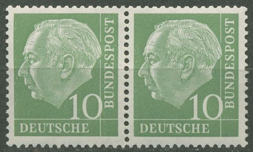 Bund 1954 Th. Heuss I Bogenmarken 183 x Wv waagerechtes Paar postfrisch