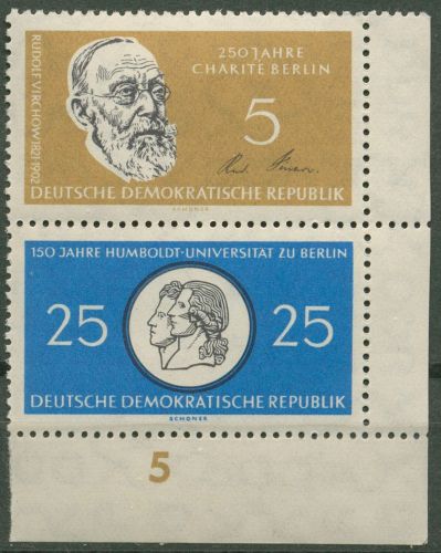 DDR 1960 Humboldt-Universität 795/98 ZD: S Zd 12 Ecke 4 postfrisch