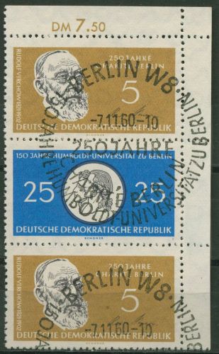 DDR 1960 Humboldt-UNI Druckvermerk 795/98 ZD: S Zd 16 Ecke 2 mit Sonderstempel