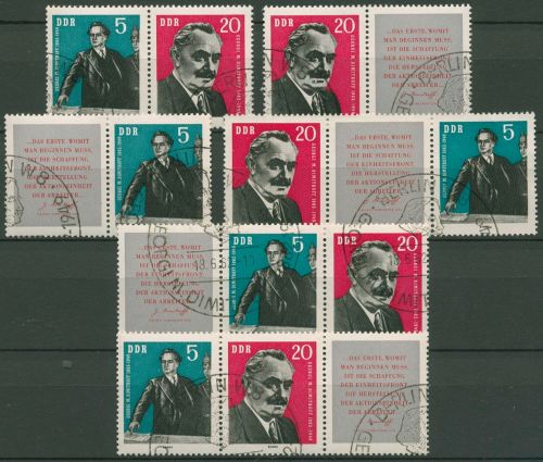DDR 1962 Georgi M. Dimitrow 893/94 ZD alle Kombinationen mit Sonderstempel